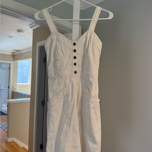 Japna Cream Mini Dress